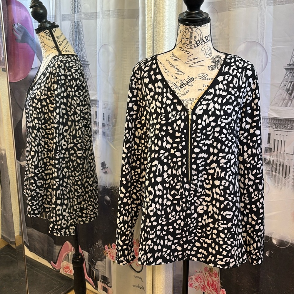 Apt. 9 Black & White Blouse